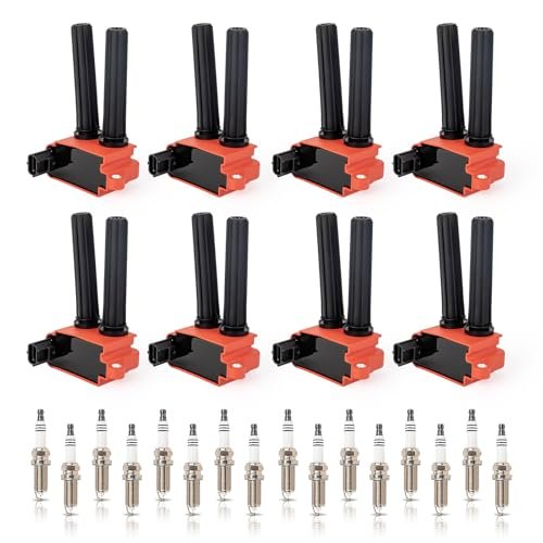 ENA Set of 8 Red Ignition Coil Pack 16 Iridium...