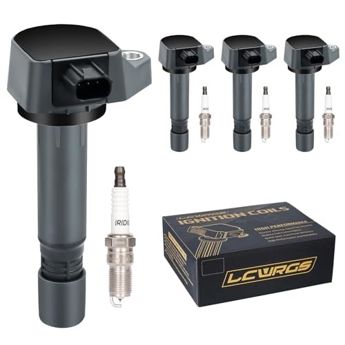 Set of 4 Ignition Coil Pack and Spark Plugs Compatible...