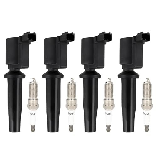 ECCPP 4 ignition coils with 4 iridium Spark Plugs,UF621...