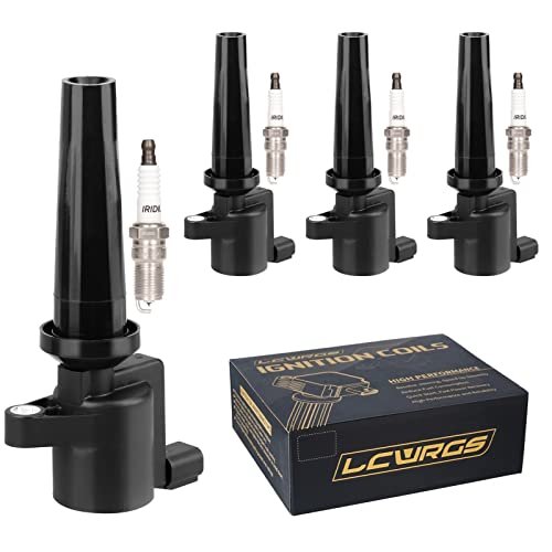 Set of 4 Ignition Coil Pack and Spark Plugs Fits...