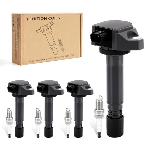Set of 4 Ignition Coil Pack UF582 and Iridium Spark...