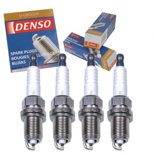 4 pc DENSO Standard U-Groove Spark Plugs compatible with...