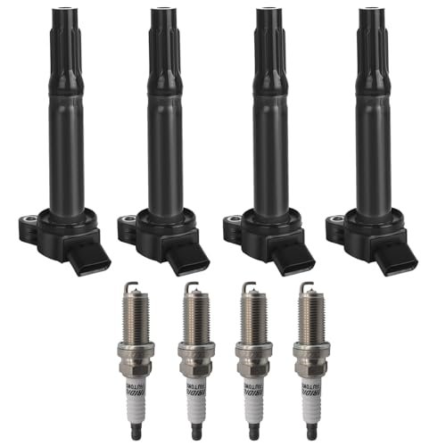 Autowxjq Ignition Coil Iridium Spark Plugs Set of 4pcs...