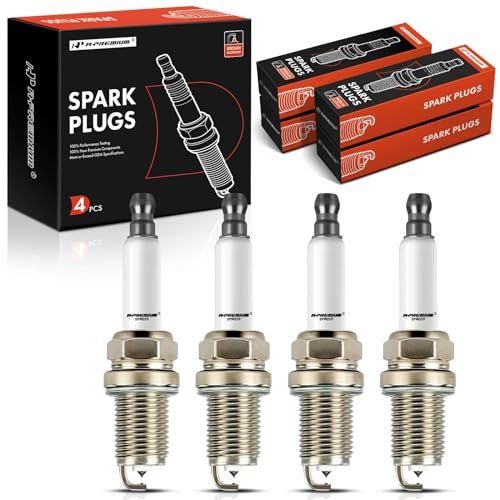 A-Premium 4PCS Iridium Platinum Spark Plugs Compatible with...