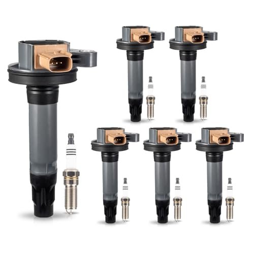 Set of 6 Ignition Coil Pack Iridium Spark Plug 3.5...