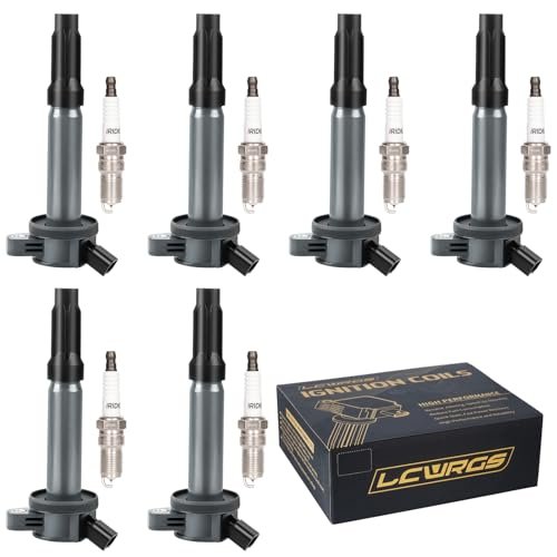 Set of 6 Ignition Coil Pack and Spark Plugs Fits...