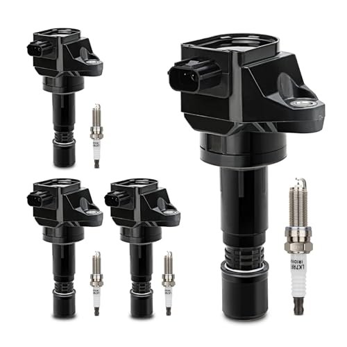 UF672 Ignition Coil & 97390 Double Iridium Spark Plug for...