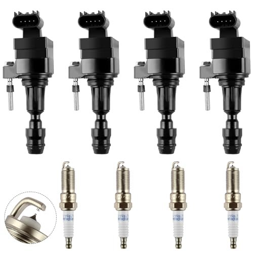 UF491 Ignition Coil Pack & Double Iridium Spark Plugs Set...