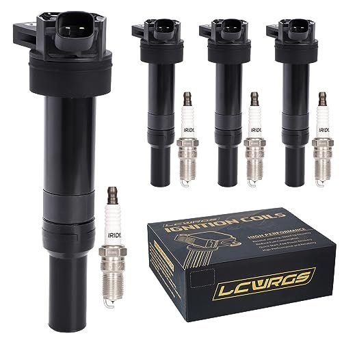 Set of 4 Ignition Coil Pack Spark Plugs Fits for...
