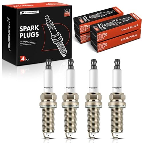A-Premium Iridium Platinum Spark Plugs Compatible with...