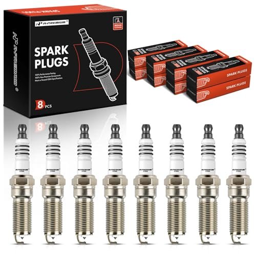 A-Premium Iridium Platinum Spark Plugs Compatible with...