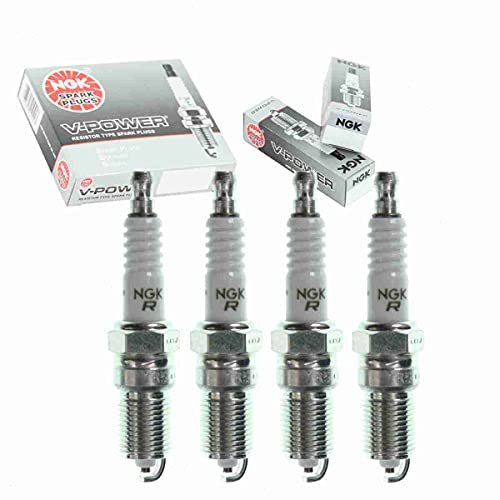 4 pc NGK V-Power Spark Plugs compatible with Chevrolet...