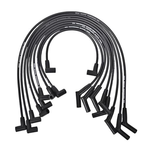 RLP Silicone Spark Plug Wires Set 8.0mm Black Replacement...