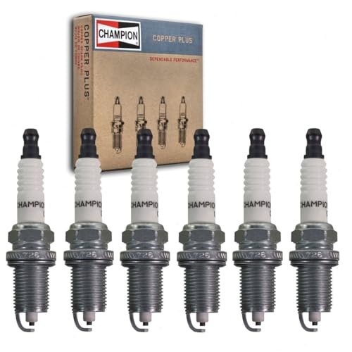 6 pc Champion Copper Plus Spark Plugs compatible with...