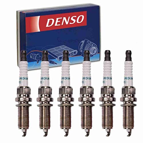 6 pc DENSO Iridium Long Life Spark Plugs compatible with...