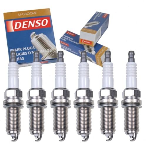 6 pc DENSO Standard U-Groove Spark Plugs compatible with...