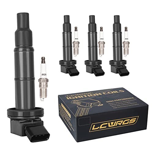 Set of 4 Ignition Coil Pack Iridium Spark Plugs for...
