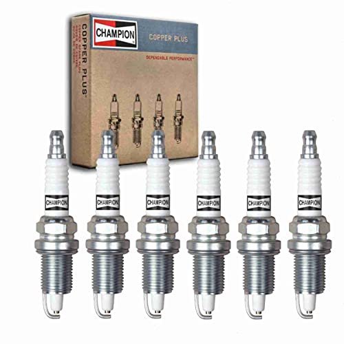 6 pc Champion Copper Plus Spark Plugs compatible with...