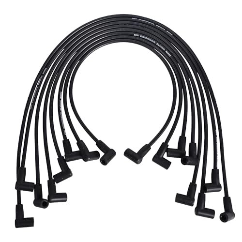 RLP Silicone Spark Plug Wires Set 8.0mm Black Replacement...