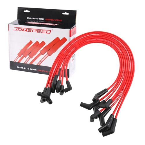 JDMSPEED New HEI Red Spiral Core Spark Plug Wires 45...