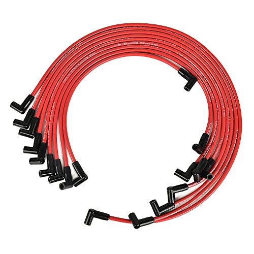 Universal Spark Plug Wire Set - 8.5mm Red High...