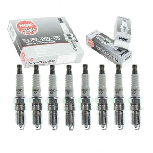 8 pc NGK V-Power Spark Plugs compatible with Ford Mustang...