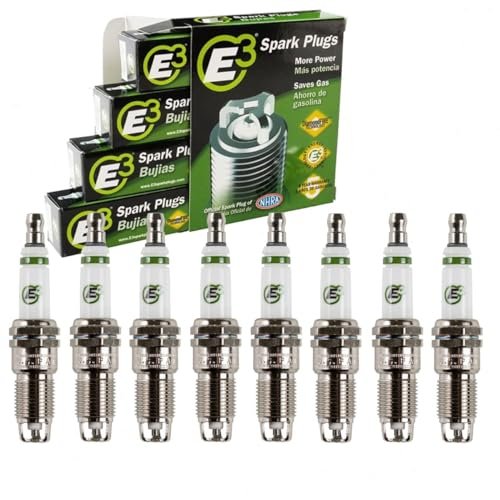 8 pc E3 Spark Plugs compatible with Chevrolet Silverado...