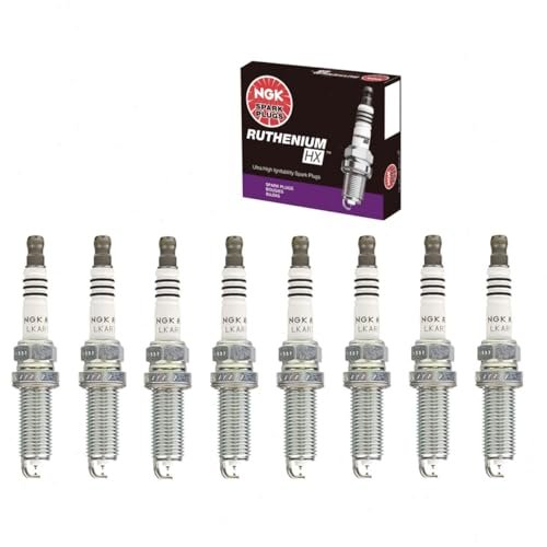 8 pc NGK Ruthenium HX Spark Plugs compatible with Ford...