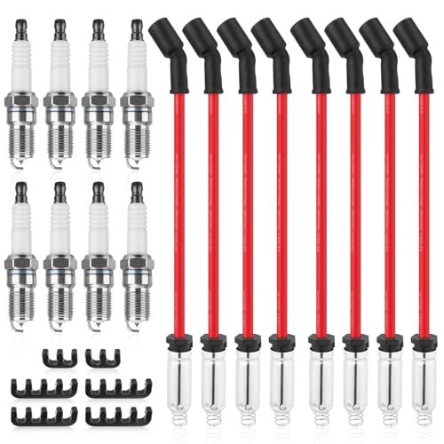 8Pcs 41-110 Iridium Spark Plugs & M8-48322 10.4mm Silicone...