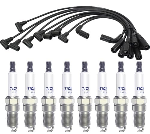 TICANEE Spark Plugs and Wires Compatible with Chevy 5.7L...