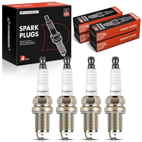 A-Premium Iridium Platinum Spark Plugs Compatible with...