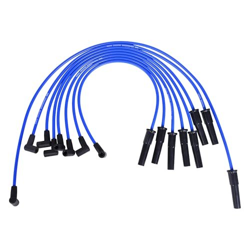 RLP Silicone Spark Plug Wires Set 8.0mm Blue Compatible...