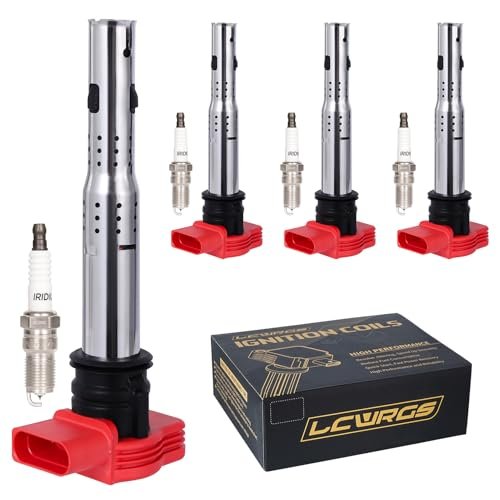 Set of 4 Ignition Coil Pack and Spark Plugs Fits...