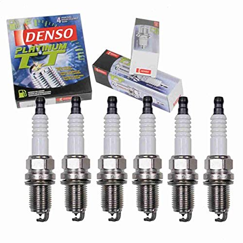 6 pc DENSO Platinum TT Spark Plugs compatible with Audi...