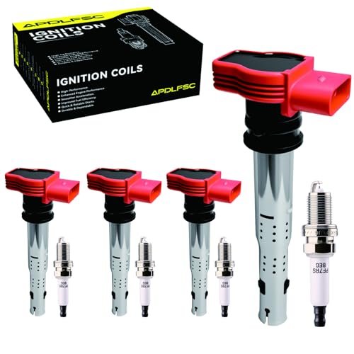 Set of 4 Ignition Coil Pack and Spark Plugs Fits...