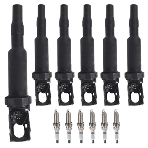 Autowxjq Ignition Coil Iridium Spark Plugs Set of 6pcs...