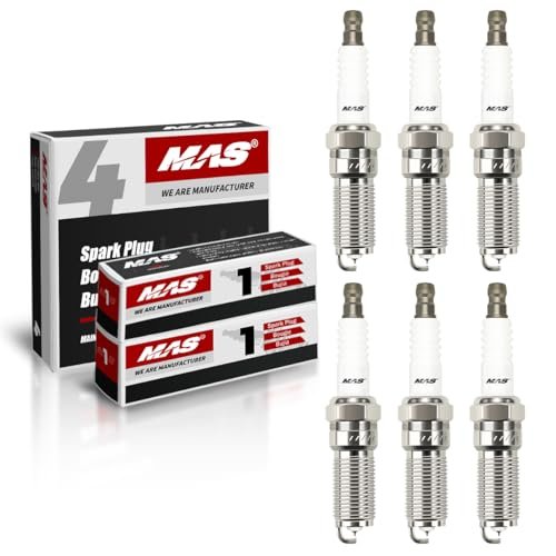 MAS Set of 6 Iridium Spark Plug 6509 Compatible with...