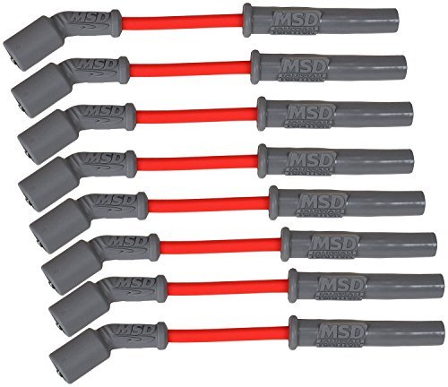 MSD 32819 Super Conductor Spark Plug Wire Set, Red