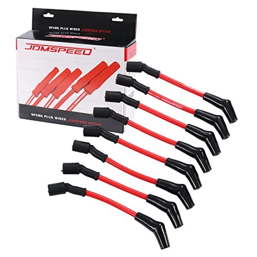 JDMSPEED New Heat Spark Plug Ignition Wires Set 10.5mm...