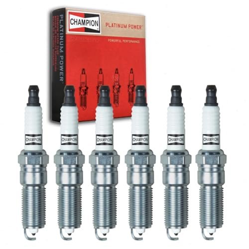 6 pc Champion Platinum Spark Plugs compatible with...