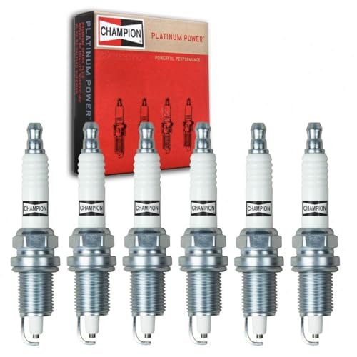6 pc Champion Platinum Spark Plugs compatible with Chrysler...