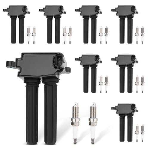 UF504 Set of 8 Ignition Coil Pack 16 Iridium Spark...