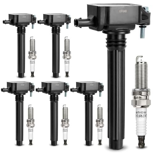 UF648 Ignition Coil &97390 Double Iridium Spark Plug For...