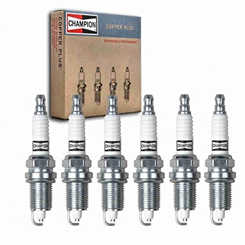 6 pc Champion Copper Plus Spark Plugs compatible with...
