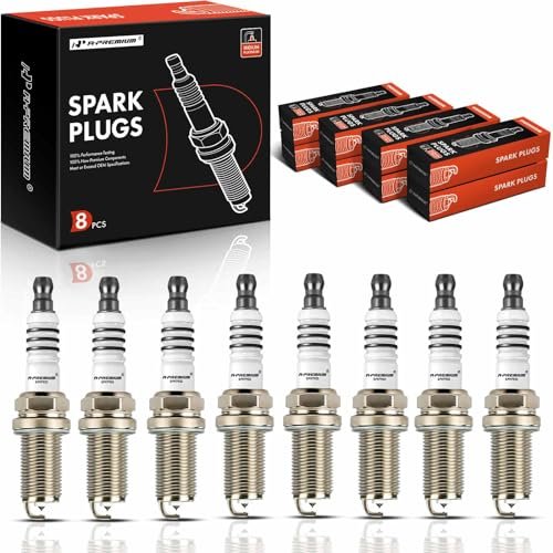 A-Premium Iridium Platinum Spark Plugs Compatible with...
