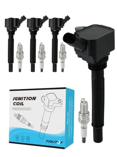 TAUTOY Set of 4 UF673 Ignition Coil Pack & Iridium...