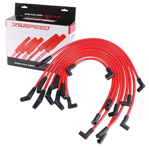 JDMSPEED New Red 10.5mm Racing Spark Plug Wires Set...