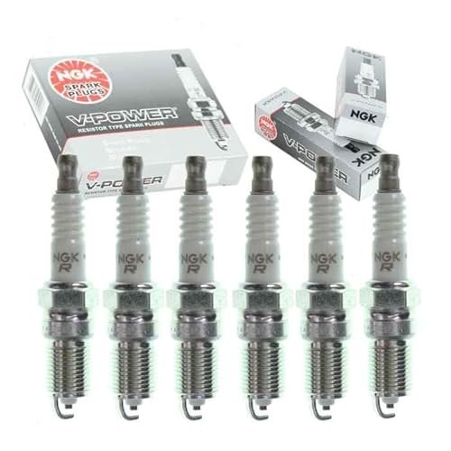 6 pc NGK V-Power Spark Plugs compatible with Ford...