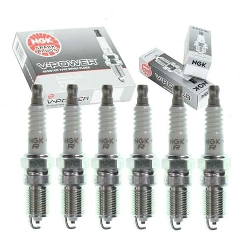 6 pc NGK V-Power Spark Plugs compatible with Ford...