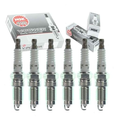 6 pc NGK V-Power Spark Plugs compatible with Ford...